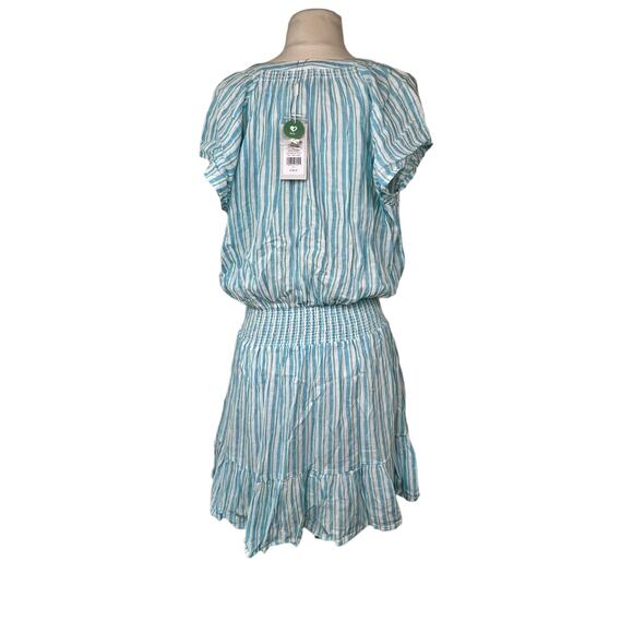 Rails Size XL Augustine Blue Laguna Stripe Mini Dress New With Tags - Picture 2 of 16